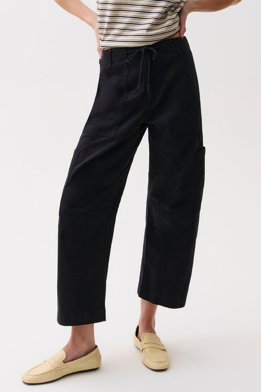 PETITE Sabrina Curved Utility Pants - Washed Black