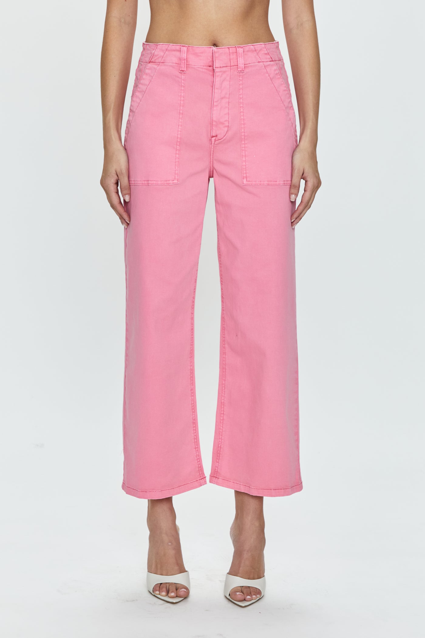 Sophia Wide Leg Trouser - Peony Pink – Pistola Denim