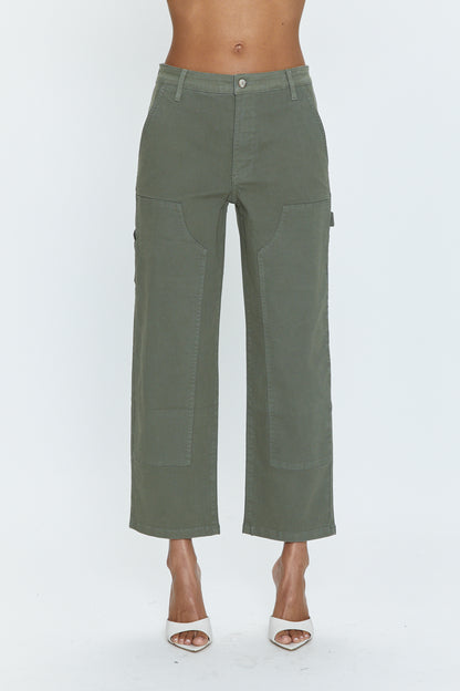 Ashton Straight Leg Utility Pant - Wild Fern