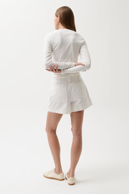Pistola Mason Relaxed Utility Short - White relaxed shorts