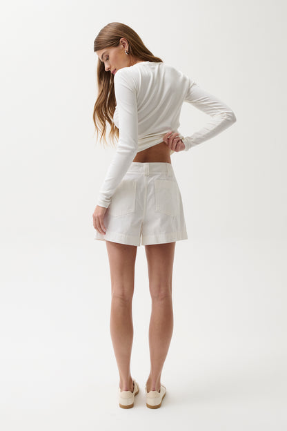 Pistola Mason Relaxed Utility Short - White relaxed shorts