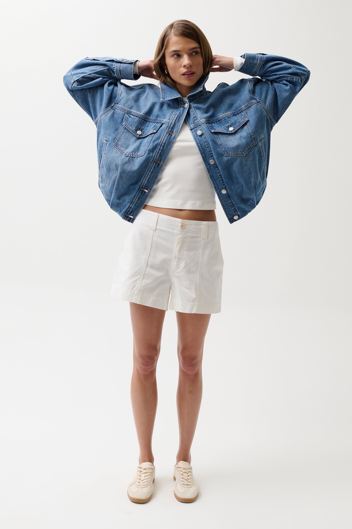 Pistola Mason Relaxed Utility Short - White relaxed shorts