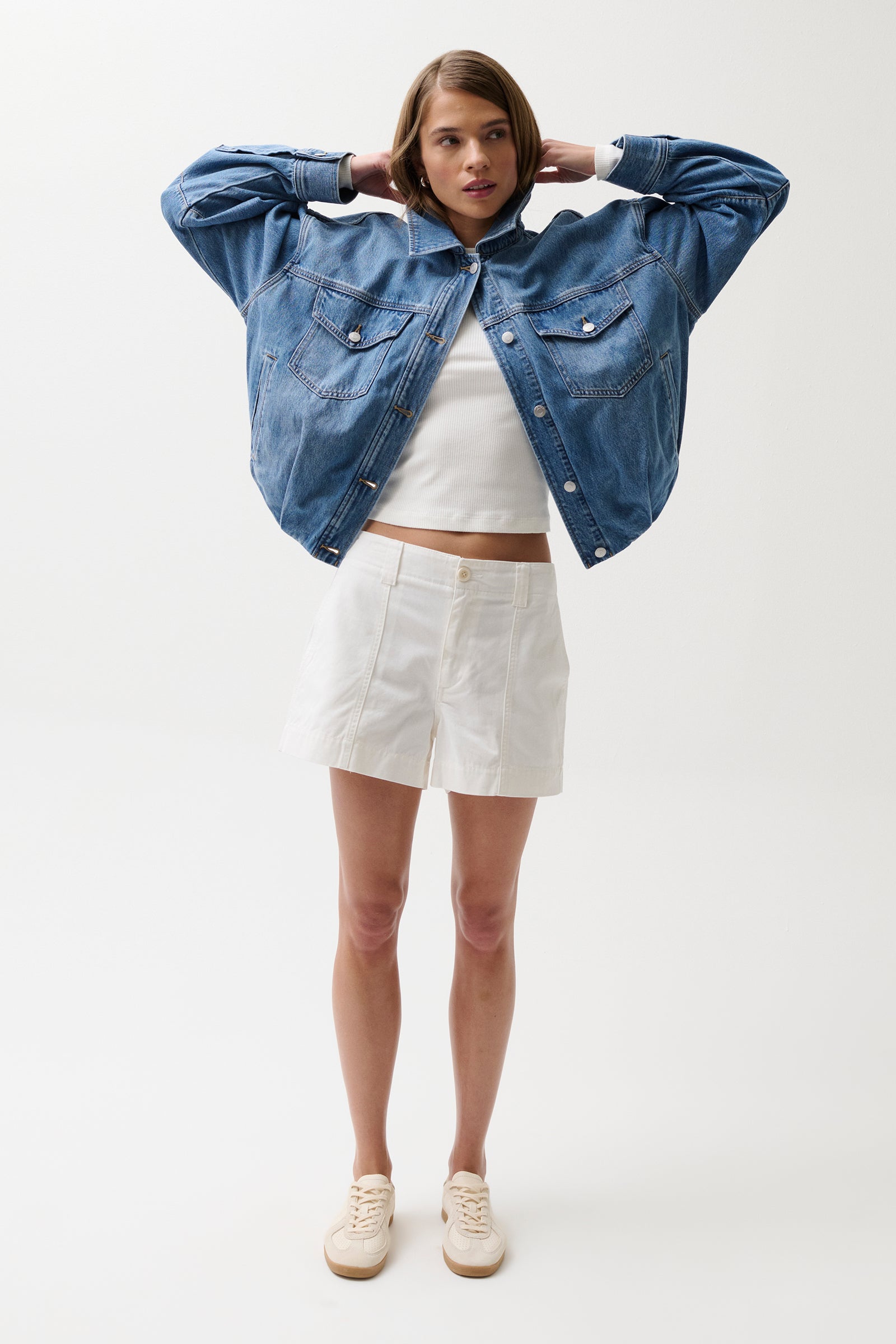 Pistola Mason Relaxed Utility Short - White relaxed shorts