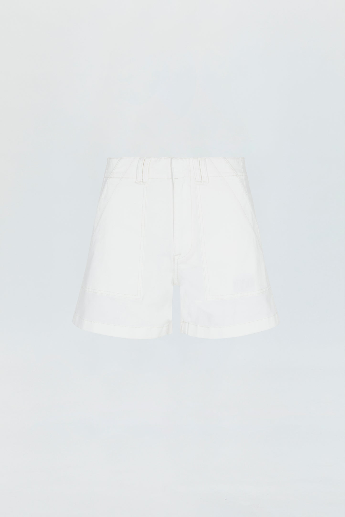 Marissa High Rise Utility Short - White