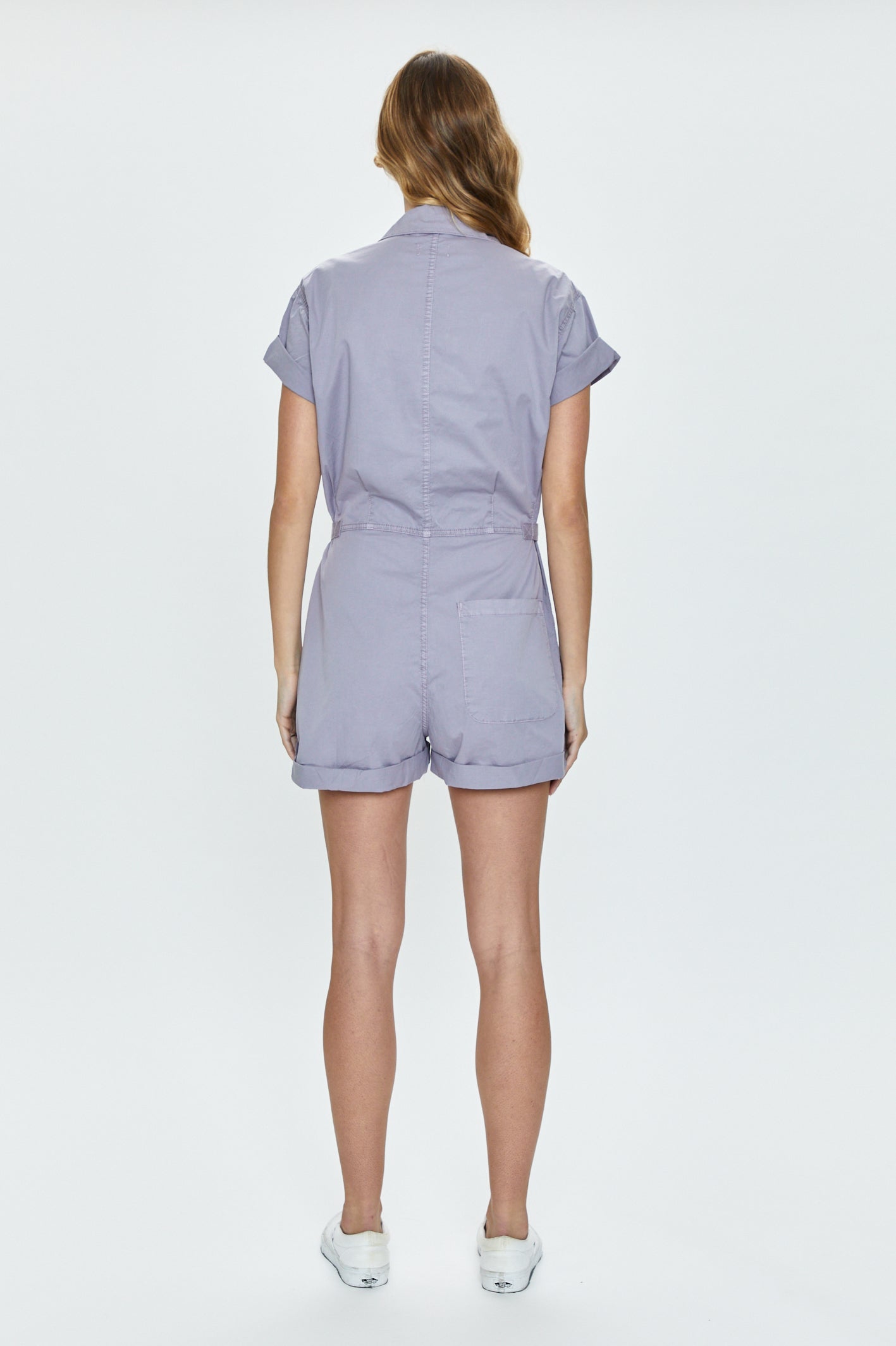 Parker Short Sleeve Romper - Plumeria
