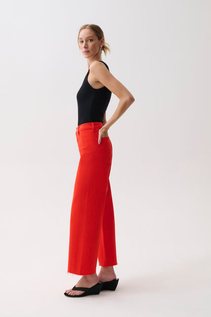 Penny Crop High Rise Wide Leg Jean - Chili