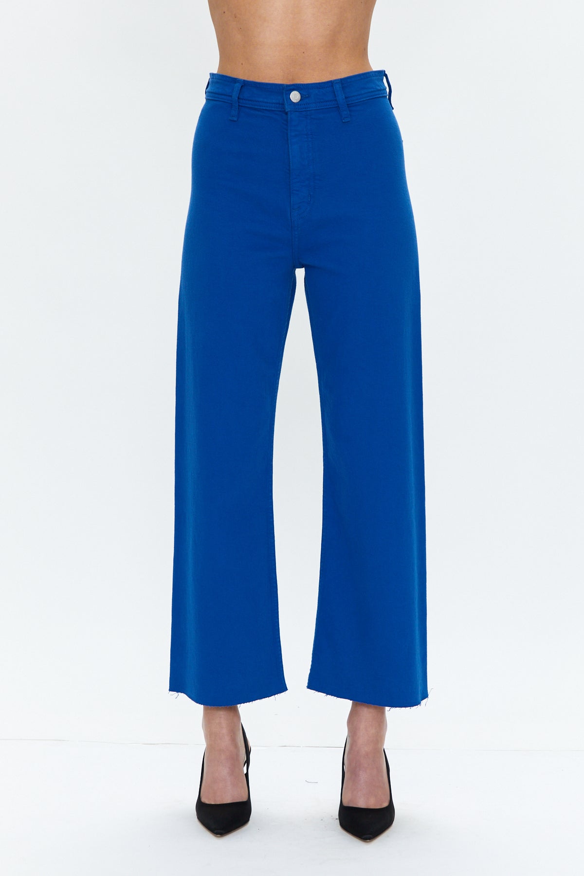 Penny High Rise Wide Leg Crop - Cobalt