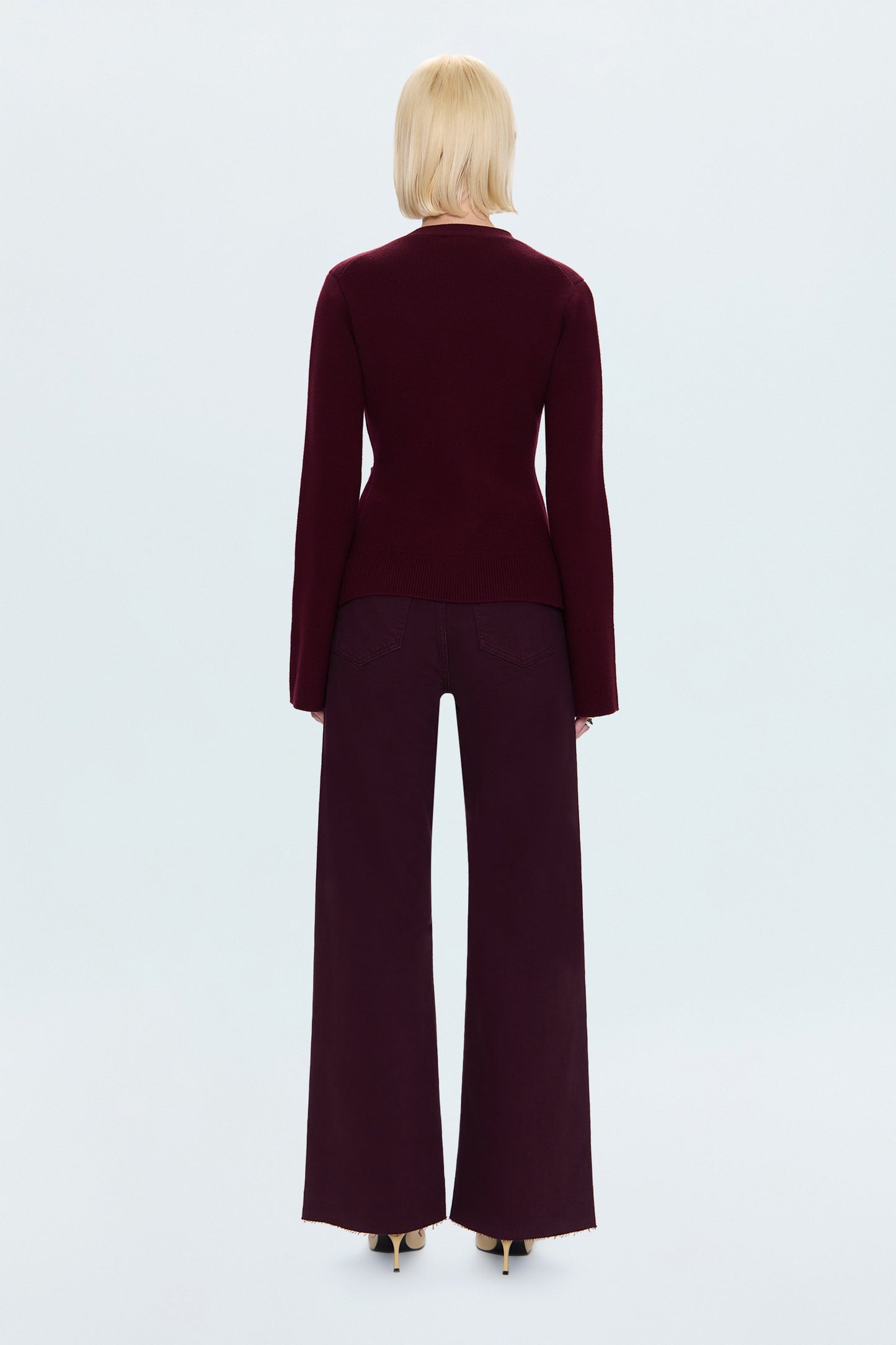 Penny High Rise Wide Leg Jean - Claret