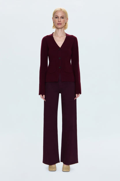 Penny High Rise Wide Leg Jean - Claret