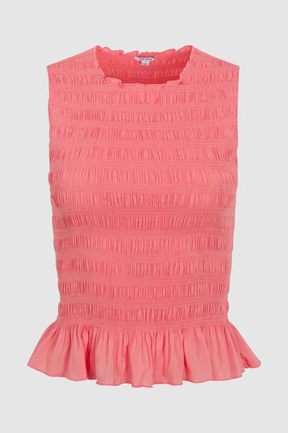 Phoebe Smocked Tank - Coral Rose