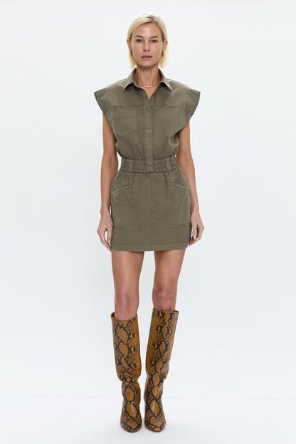 Rosie Mini Dress - Dark Olive