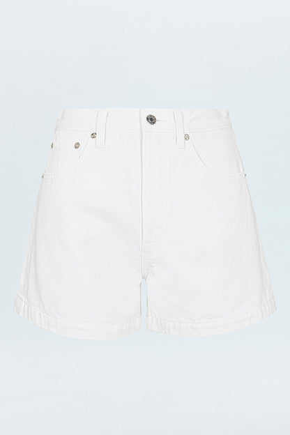 Saige High Rise Short - Polished White
