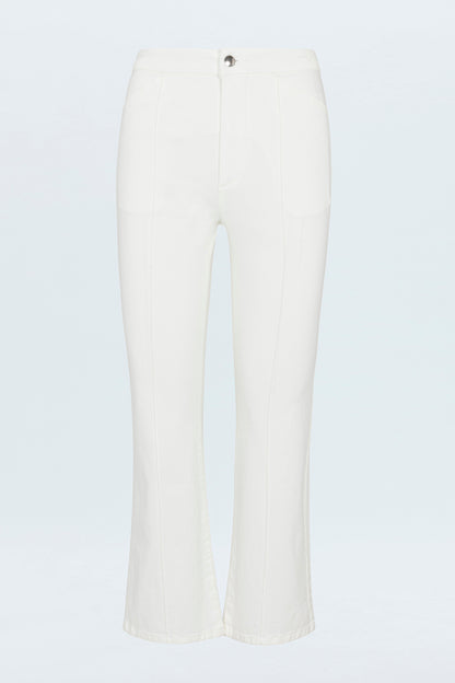 Simone Kick Flare Pant- White
