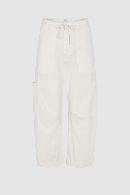 PETITE Sabrina Curved Utility Pants - White
