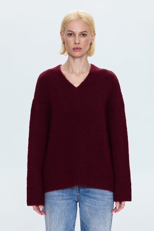 Talia Sweater - Claret