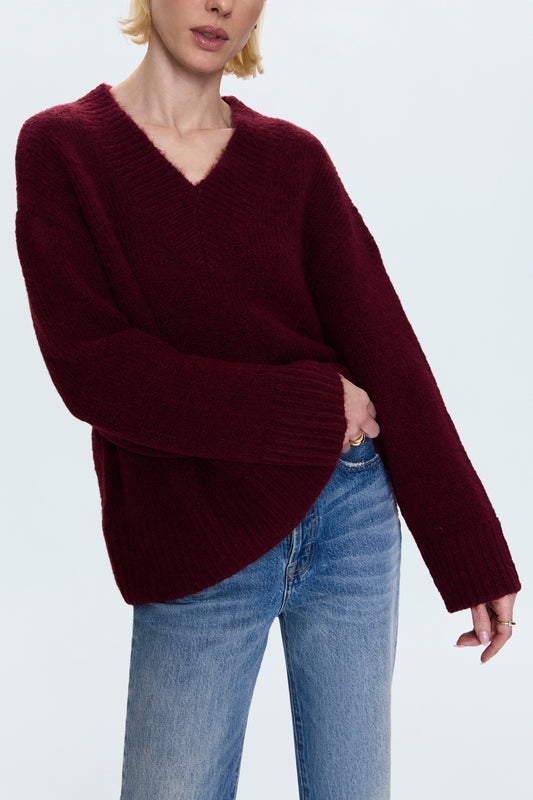 Talia Sweater - Claret