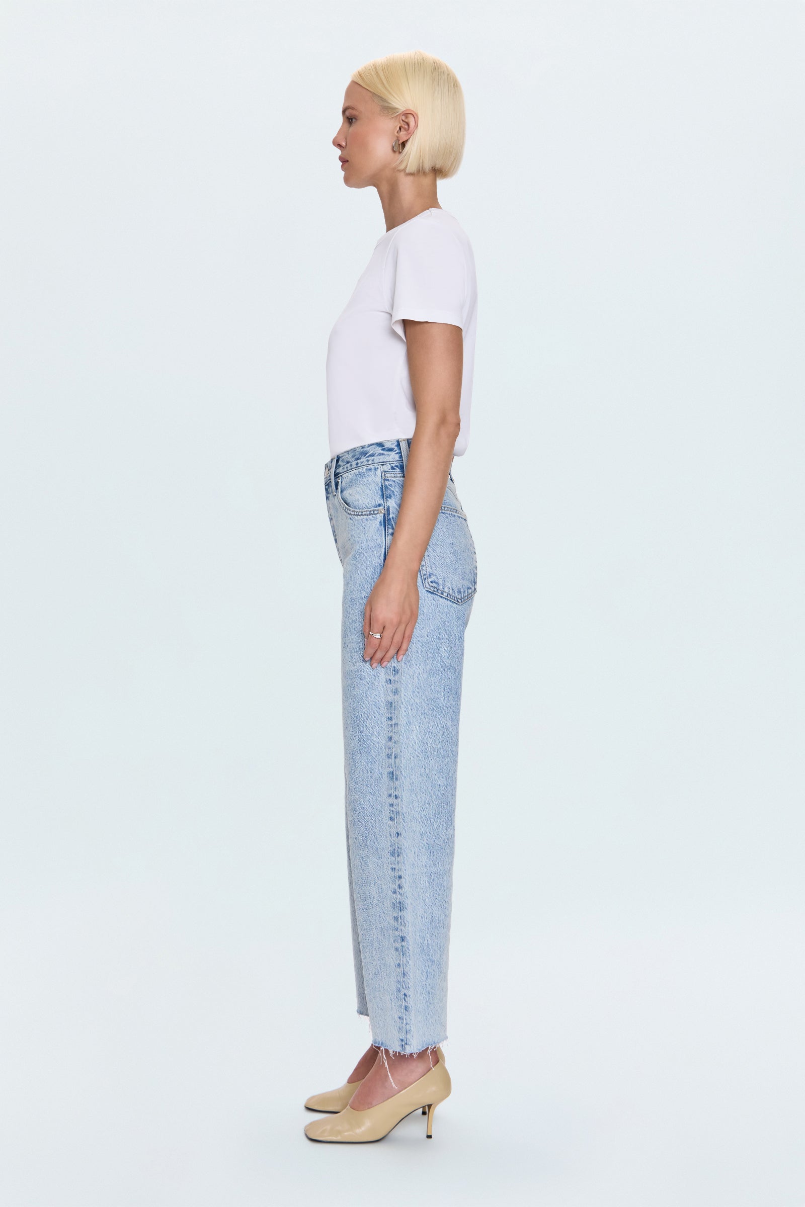 Pistola Tate High Rise Bowed Wide Leg Jean - Modena high rise wide leg jeans