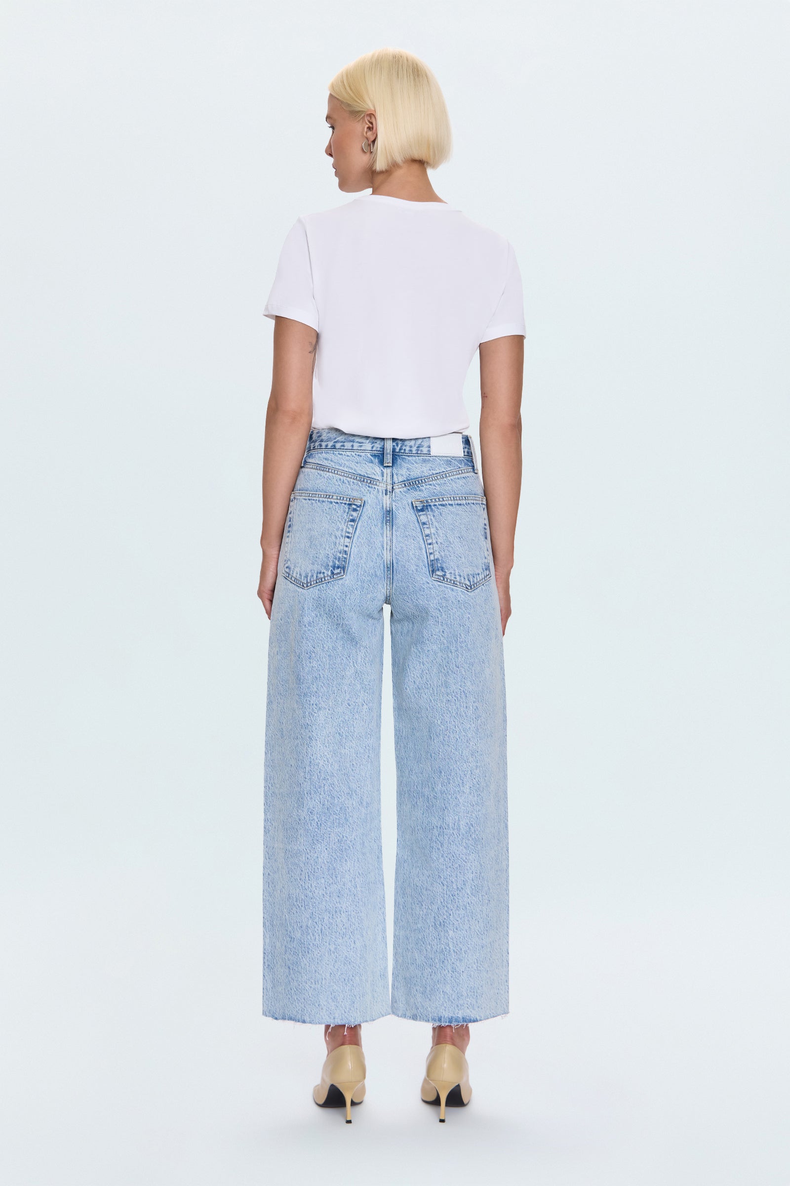 Pistola Tate High Rise Bowed Wide Leg Jean - Modena high rise wide leg jeans