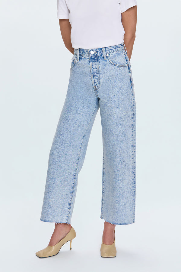Tate High Rise Bowed Wide Leg Jean - Modena