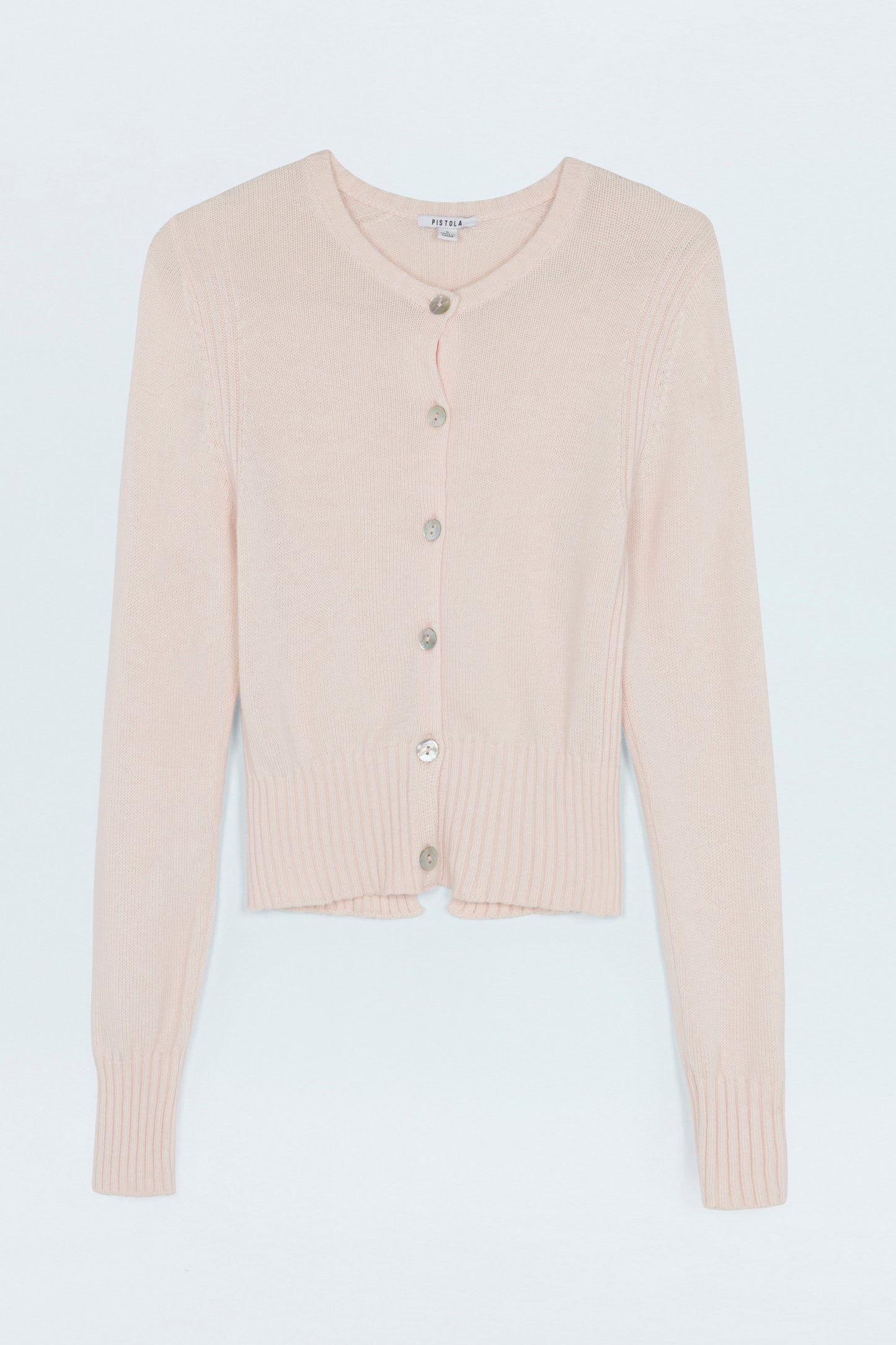 Taye Shrunken Cardigan - Barely Pink