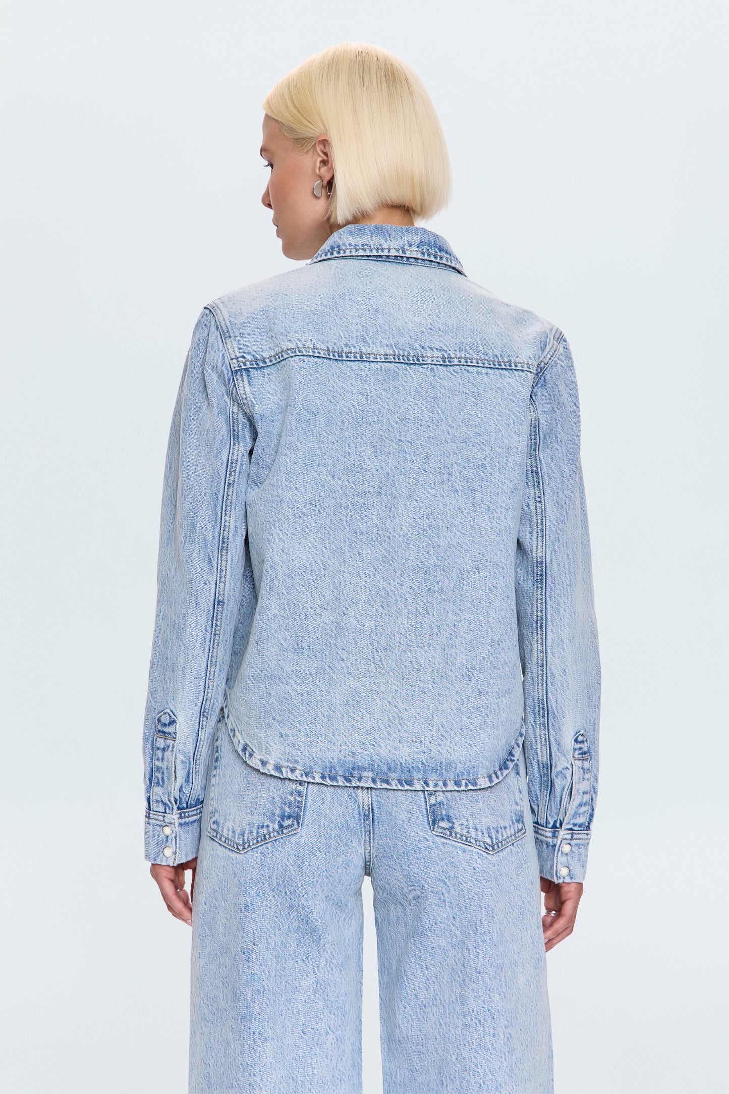 Thea Shrunken Denim Shacket - Modena Vintage