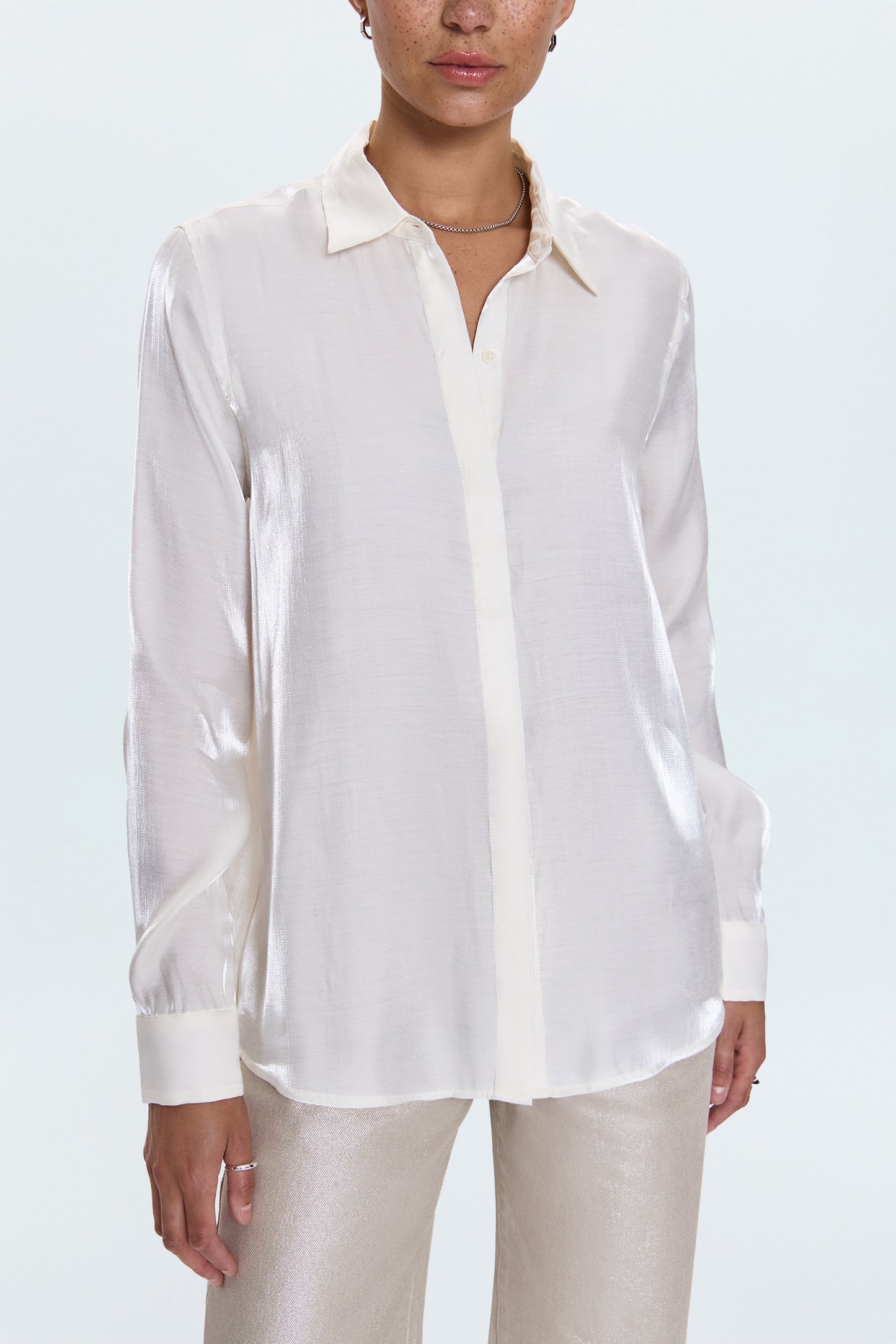 Tilda Long Sleeve Button Up - Ecru