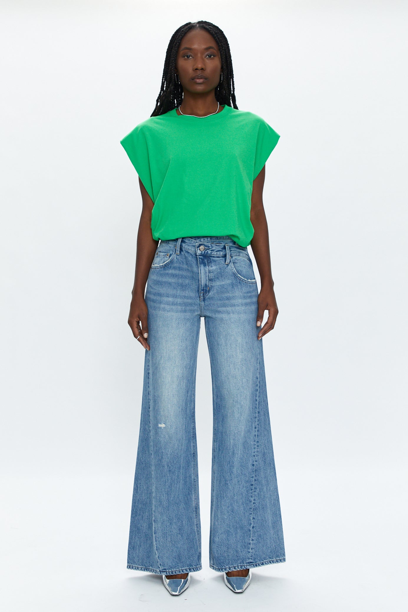 Ruby High Rise Palazzo W/ Crossover - Bell Vintage