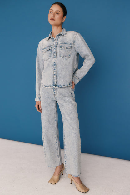 Pistola Tate High Rise Bowed Wide Leg Jean - Modena high rise wide leg jeans