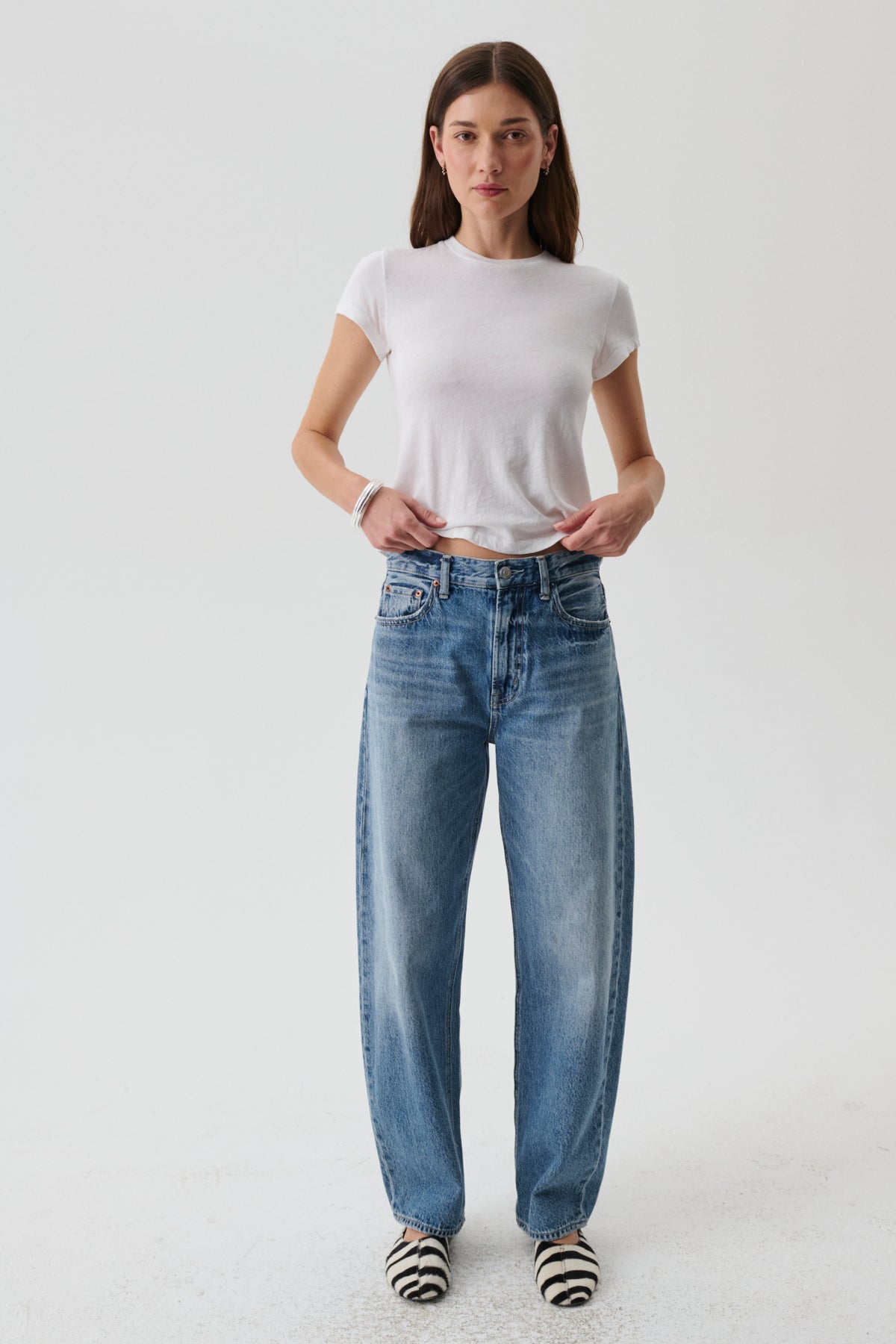 Wes High Rise Barrel Jean - Spectacle