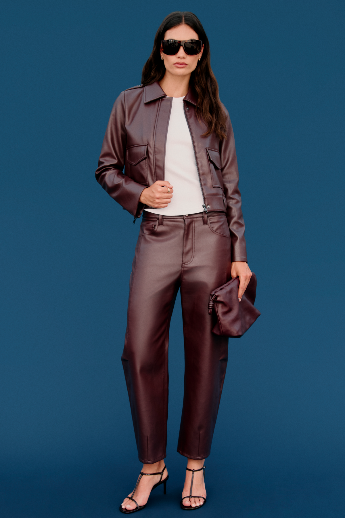 Eli High Rise Barrel Jean - Cabernet
