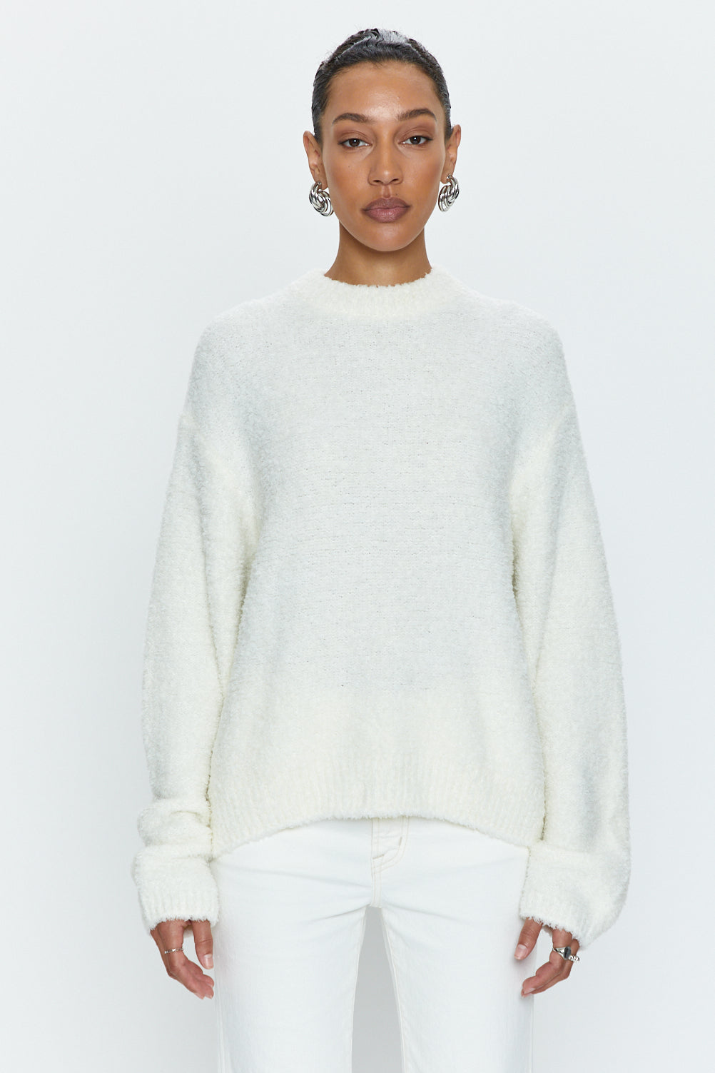 Alpine Cozy Crew Neck Sweater - Ivory – Pistola Denim