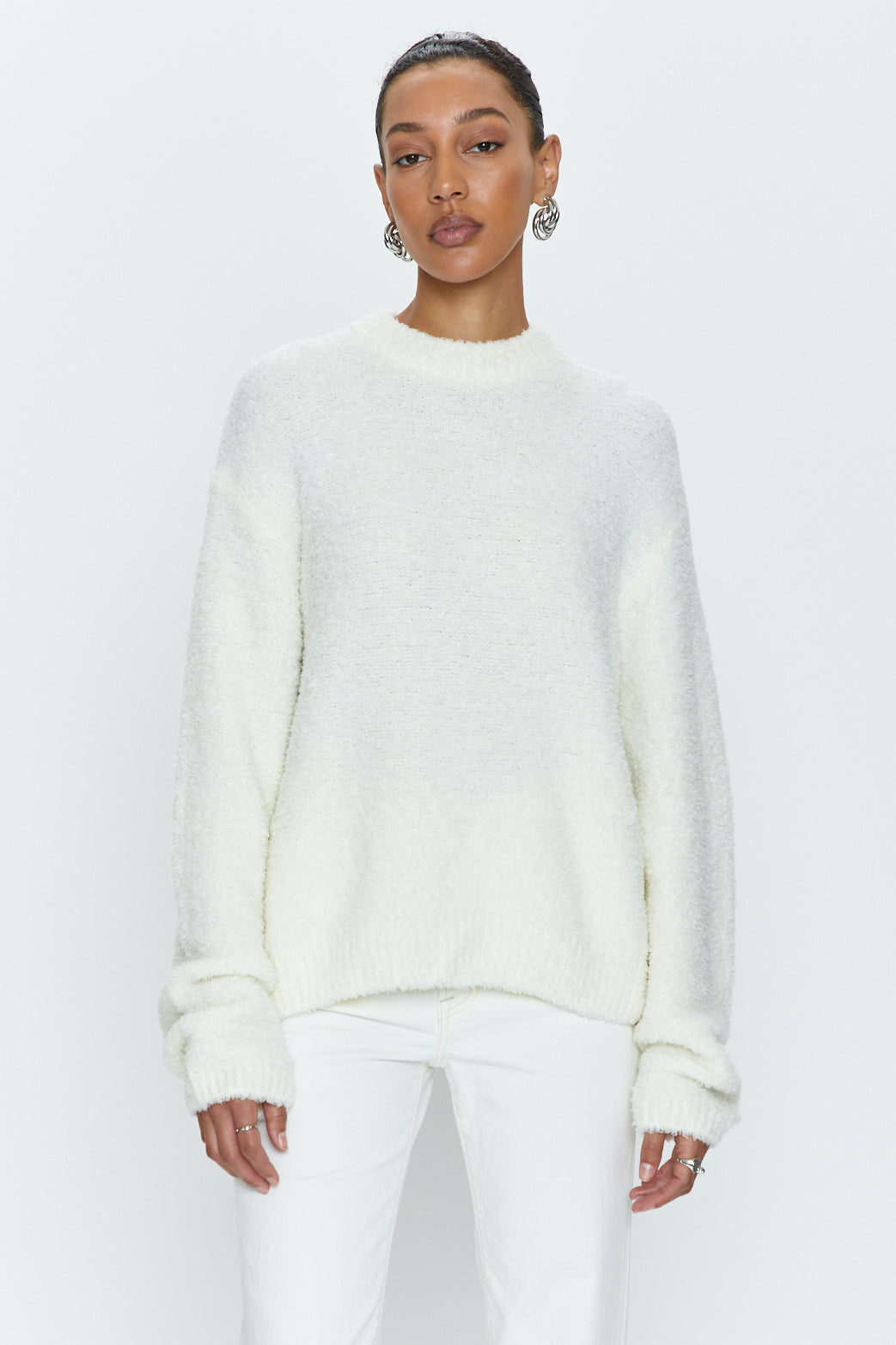 Alpine Cozy Crew Neck Sweater - Ivory – Pistola Denim