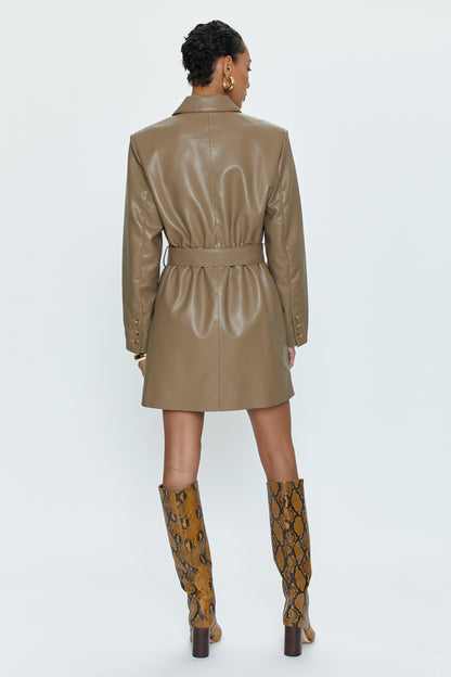 Romina Belted Blazer Dress - Taupe