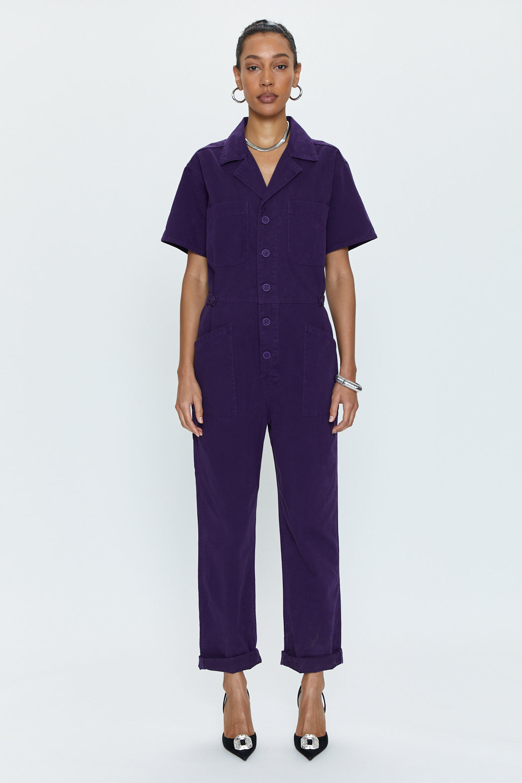 Grover Short Sleeve Field Suit - Lila Purple