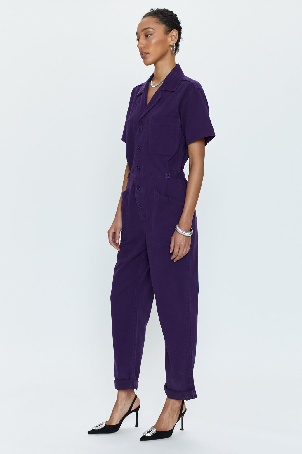 Grover Short Sleeve Field Suit - Lila Purple
