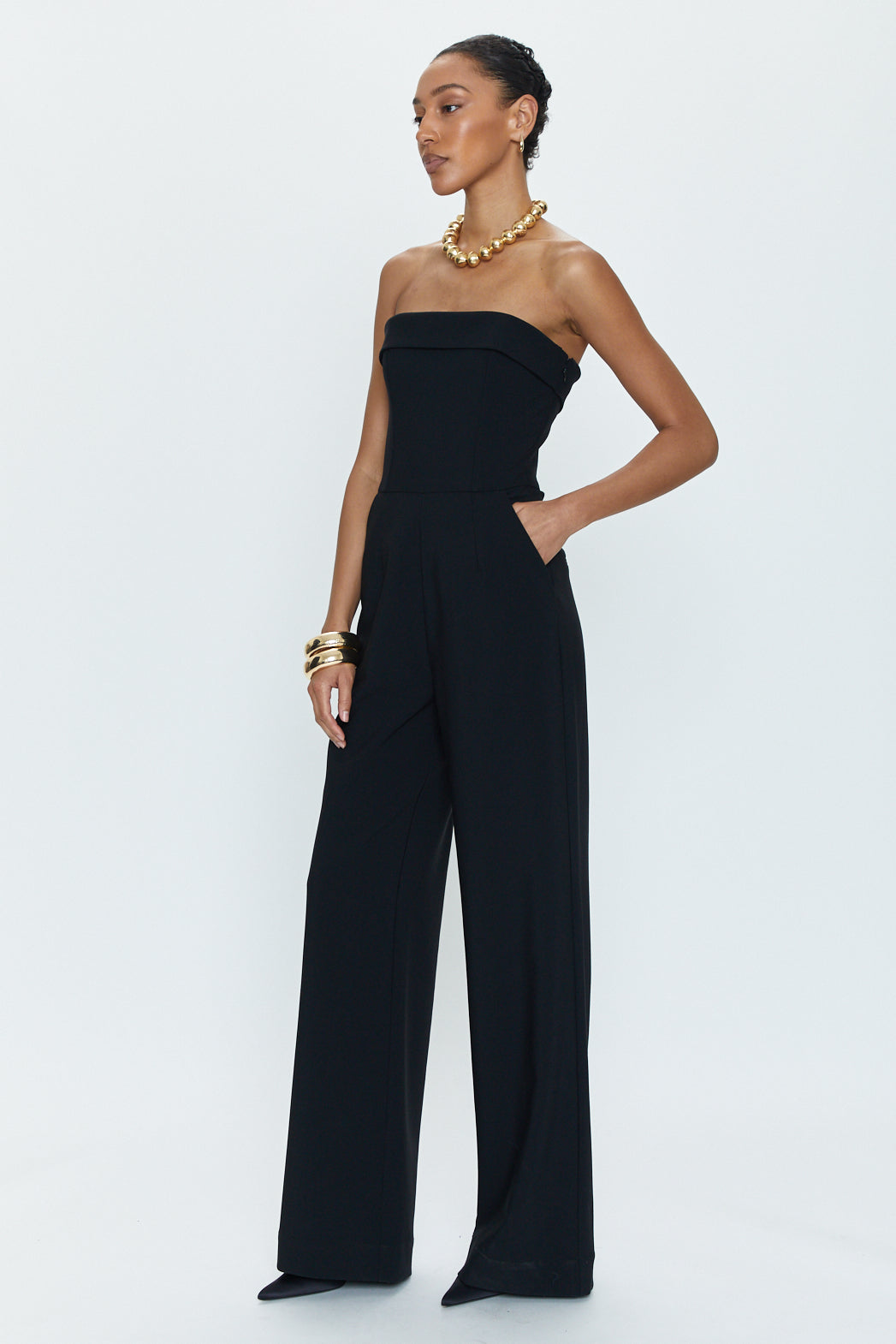 Valentina Polished Jumpsuit - Black