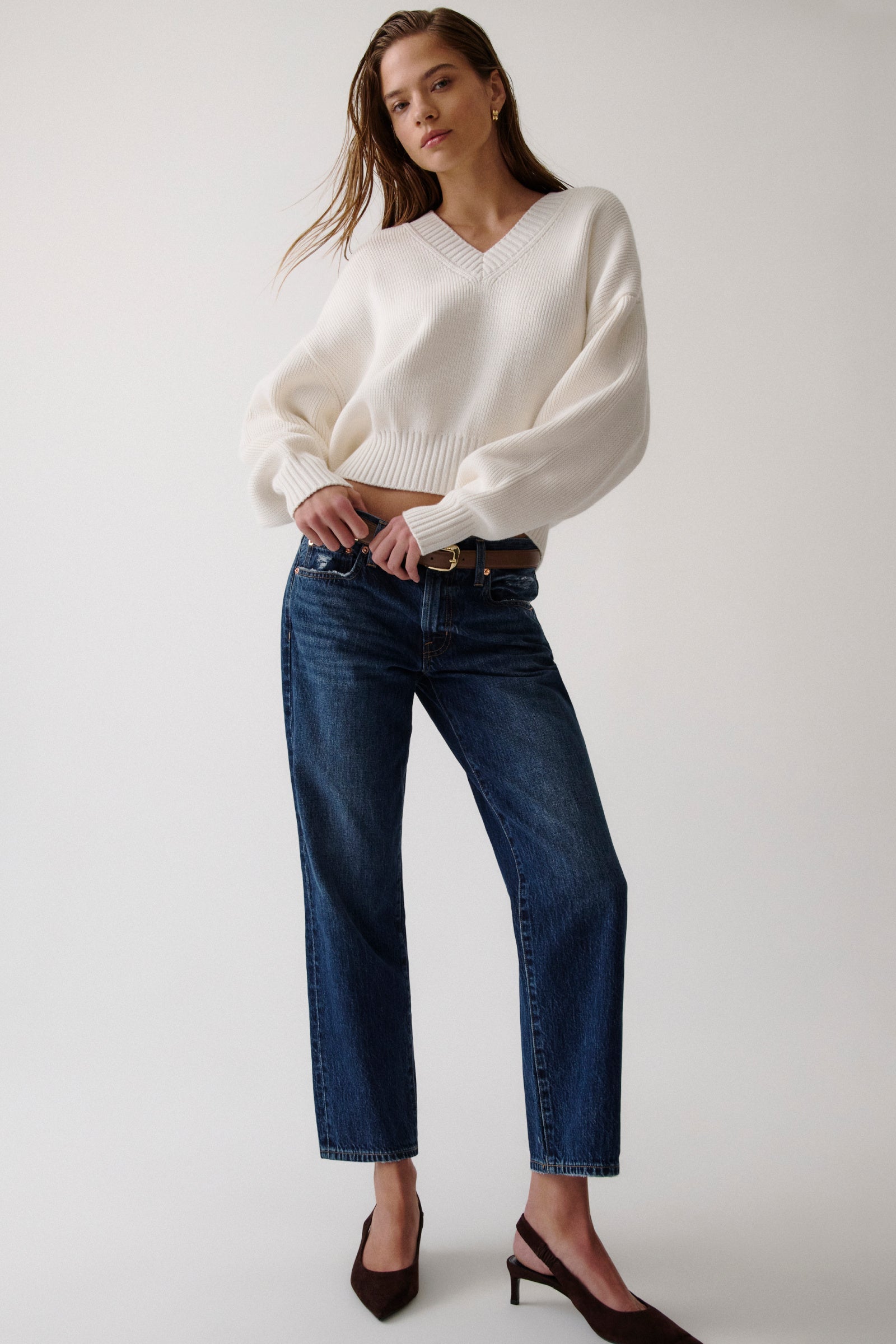 Issa Mid Rise Relaxed Ankle Straight - Mirage
