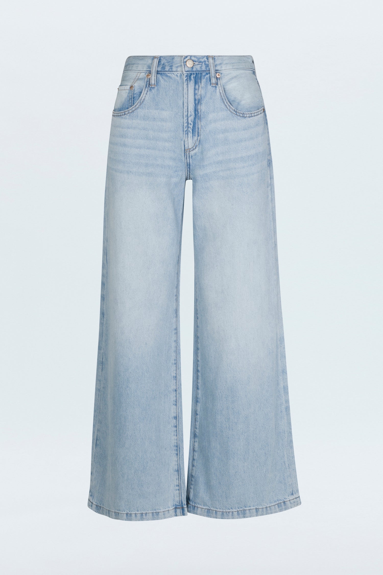 Pistola PETITE Jadyn Low Slung Palazzo Jean - Chateau light wash jeans