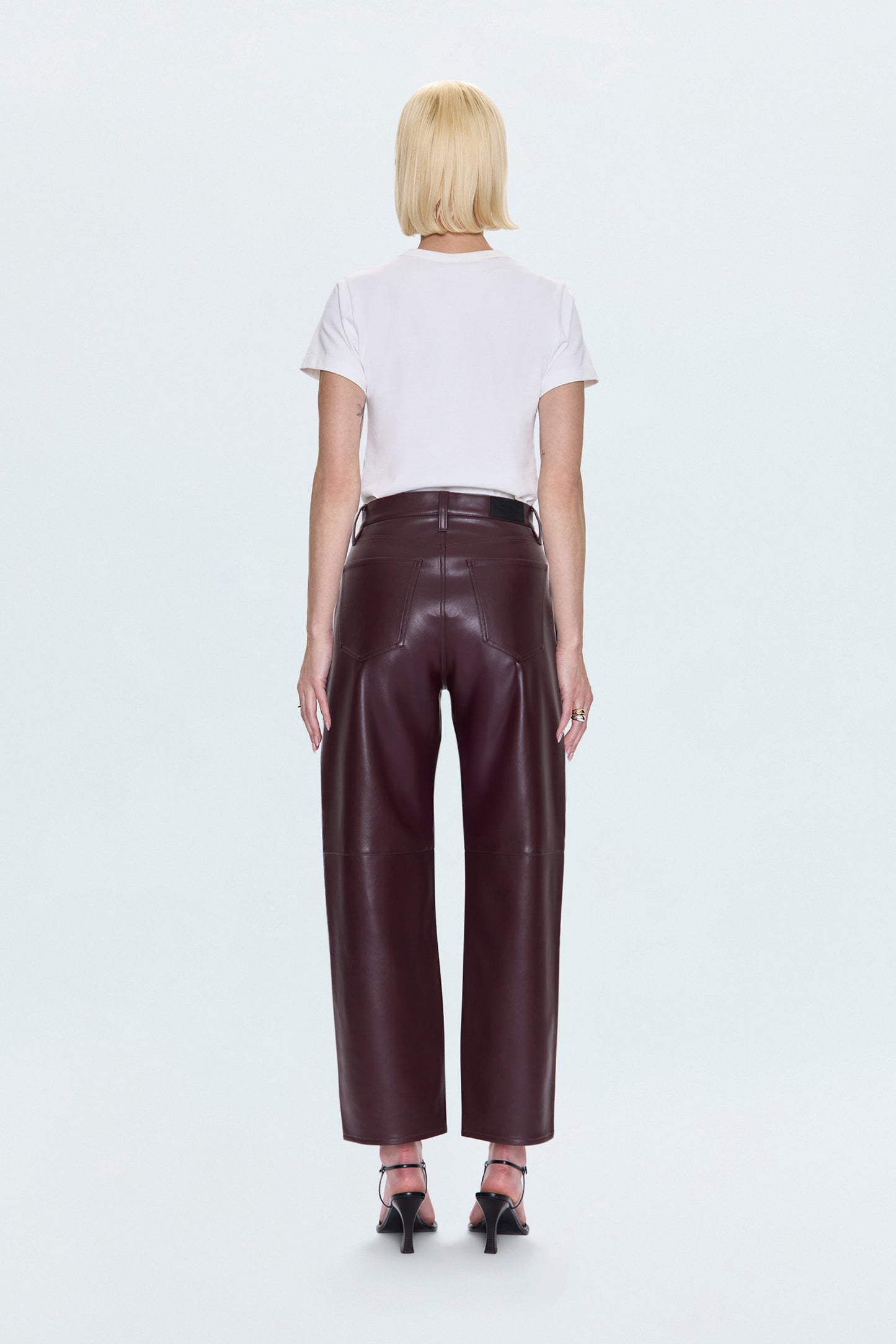 Jett High Rise Bowed Straight Pant - Cabernet