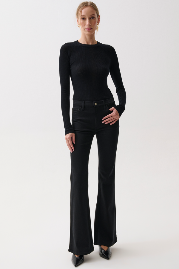 Kinsley Mid Rise Ulta Flare - Noir