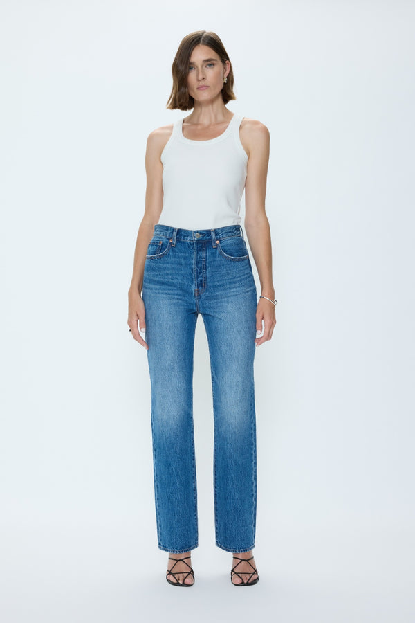 Cassie Super High Rise Straight Jean - Capri