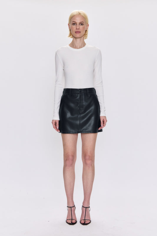 Skye Utility High Rise Mini Skirt - Slate Black