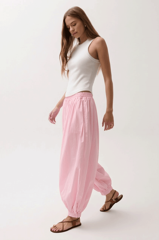 Pistola Liya Poplin Balloon Pant - Rosette relaxed cropped jeans