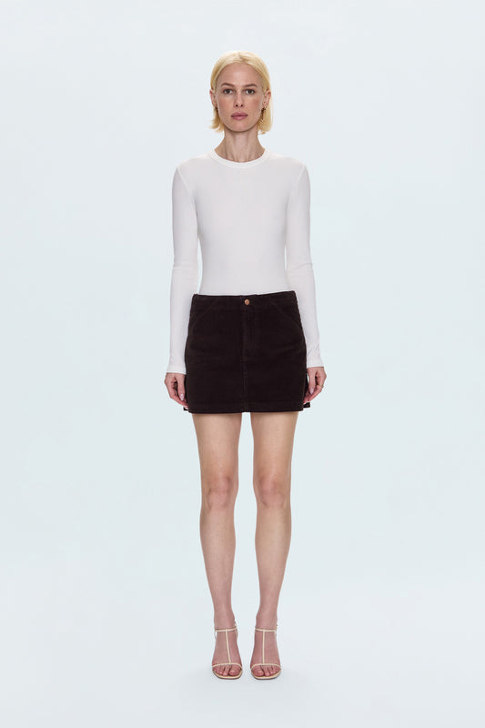 Uma High Rise Mini Skirt - Mocha
