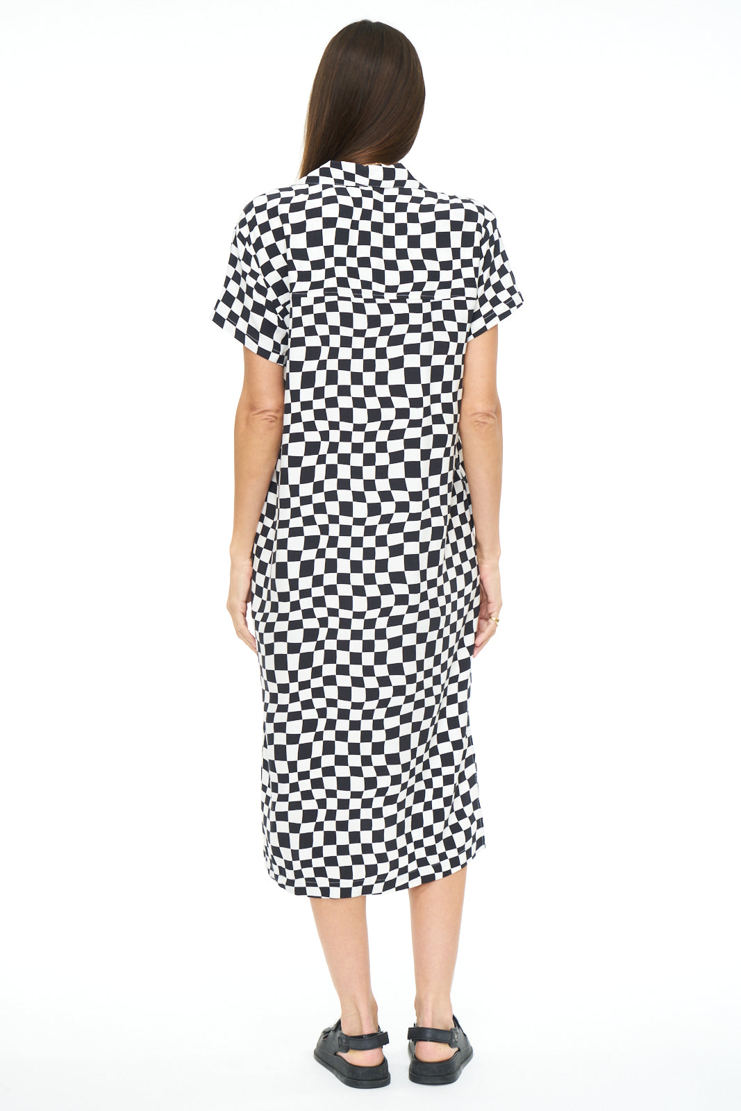 Amber Pajama Dress - Black White Off The Grid