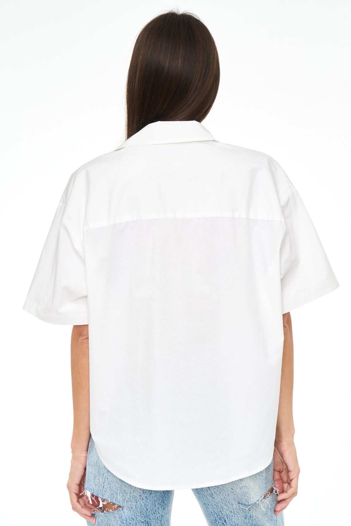 Cam Short Sleeve Button Down Shirt - Le Blanc