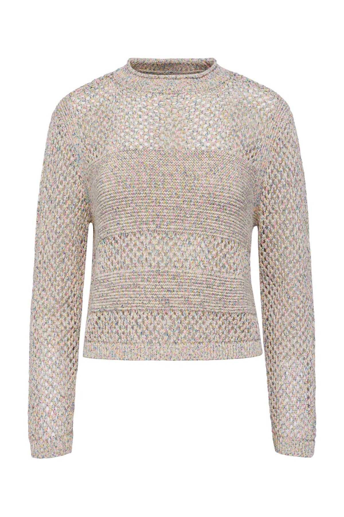 Caroline Open Knit Pullover Sweater - Multipop