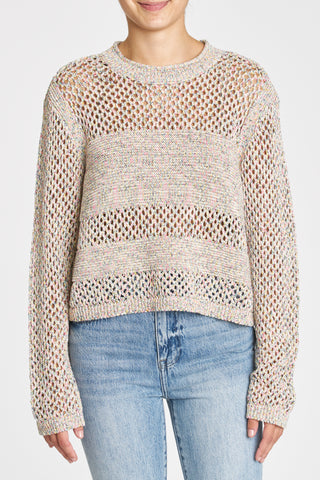 Caroline Open Knit Pullover Sweater - Multipop