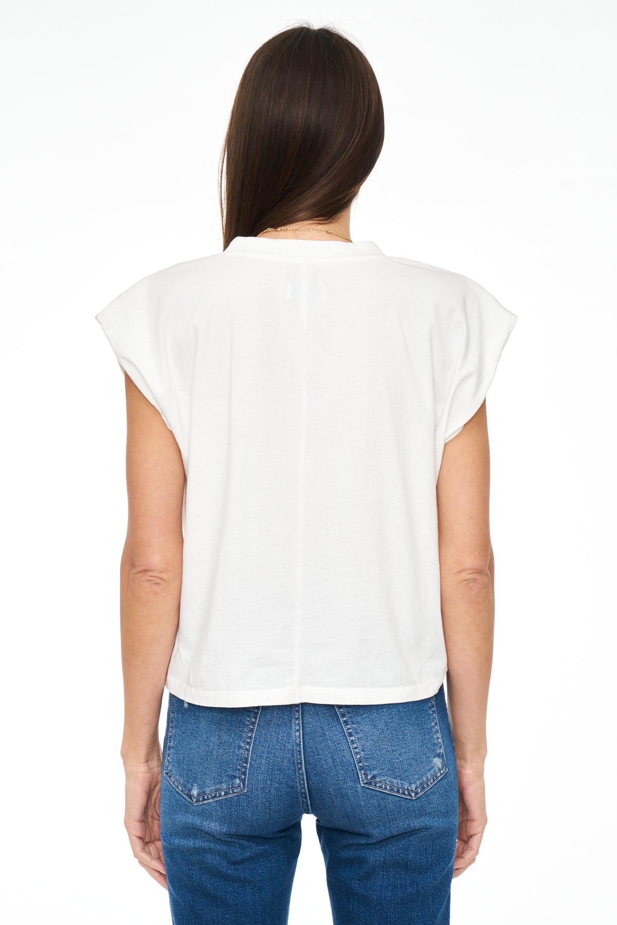 Carson V-Neck Muscle Tee - Le Blanc