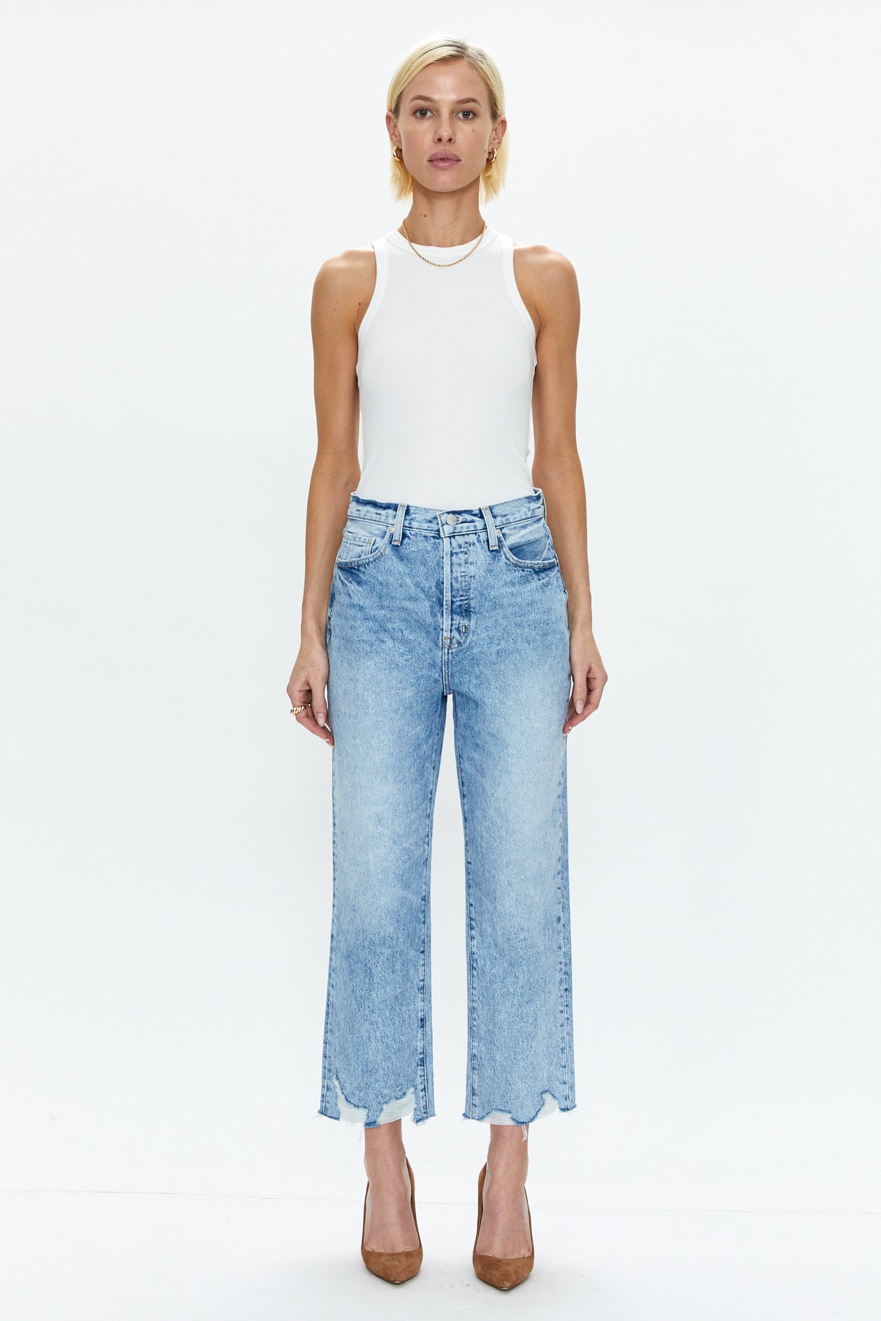 Cassie Super High Rise Straight Crop - Baja – Pistola Denim